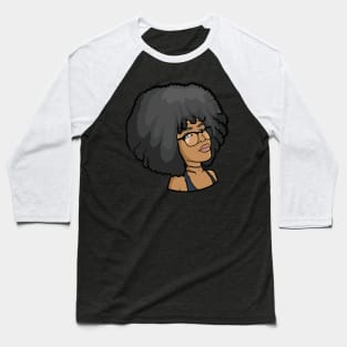 Big Afro Brown Skin Girl Baseball T-Shirt